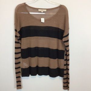 Ann Taylor LOFT, Sz S, Semi-Sheer Striped Sweater